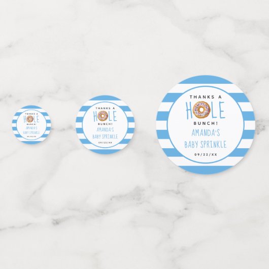 Moderne Donut Boys Kinderdusche Sprinkle Konfetti (Vorderseiten)