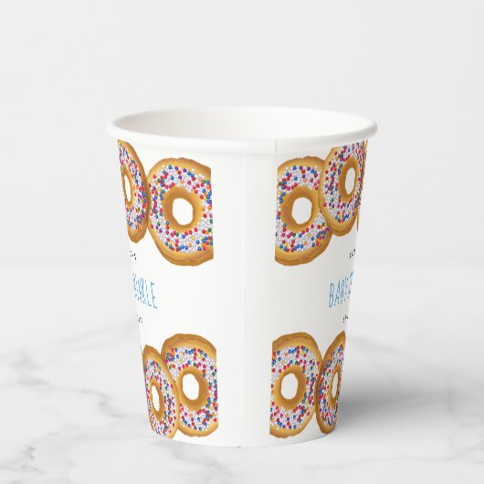 Moderne Donut Boys Kinderdusche Sprinkle Pappbecher (Rechts)