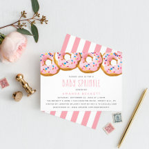 Moderne Donut Girls Babydusche Sprinkle