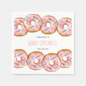 Moderne Donut Girls Babydusche Sprinkle Serviette (Vorderseite)