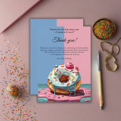 Moderne Donut Sprinkles Gender Neutral Baby Dusche Dankeskarte
