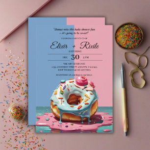 Moderne Donut Sprinkles Gender Neutral Baby Dusche Einladung