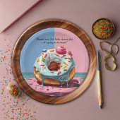 Moderne Donut Sprinkles Gender Neutral Baby Dusche Pappteller