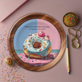 Moderne Donut Sprinkles Gender Neutral Baby Dusche Pappteller