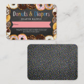 Moderne Donuts & Diapers Kinderdusche Sprinkl Raff Begleitkarte (Vorne/Hinten)