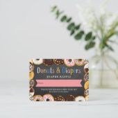 Moderne Donuts & Diapers Kinderdusche Sprinkl Raff Begleitkarte (Stehend Vorderseite)