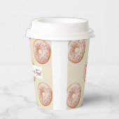 Moderne Donuts-Muster mit Namen oder Text Pappbecher (Rechts)