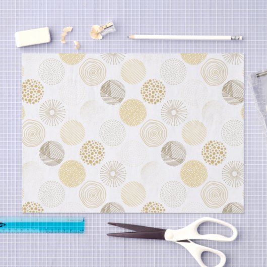 Moderne doodle Kreismuster Seidenpapier (Handwerk)