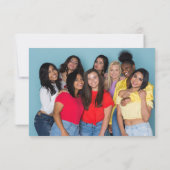 Moderne Doodle-Wein-Foto-Dankeschön-Brautabschied Dankeskarte (Rückseite)