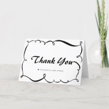 Moderne Doodle Whimsical Dankeschön Karten
