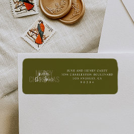 Moderne Doppel frohe Weihnachts-Rücksendeadresse