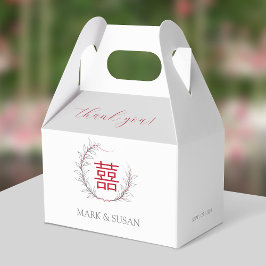 Moderne Doppelglückssehen Vielen Dank Geschenkschachtel