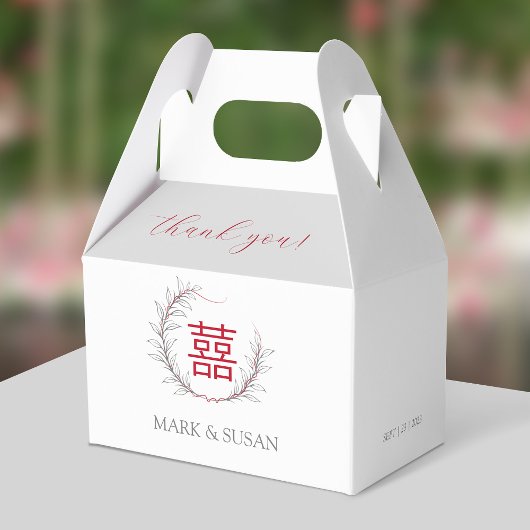 Moderne Doppelglückssehen Vielen Dank Geschenkschachtel