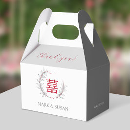 Moderne Doppelglückssehen Vielen Dank Geschenkschachtel