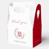 Moderne Doppelglückssehen Vielen Dank Geschenkschachtel (Geöffnet)