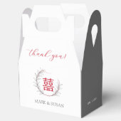 Moderne Doppelglückssehen Vielen Dank Geschenkschachtel (Geöffnet)