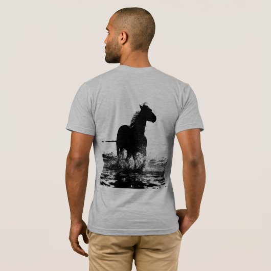 Moderne Doppelseiten Pop Reiten Männer T-Shirt (Schwarz voll)
