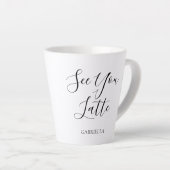 Moderne Doppelseiten sehen Sie Schwarz-weiß Milchtasse (Rechte Ecke)