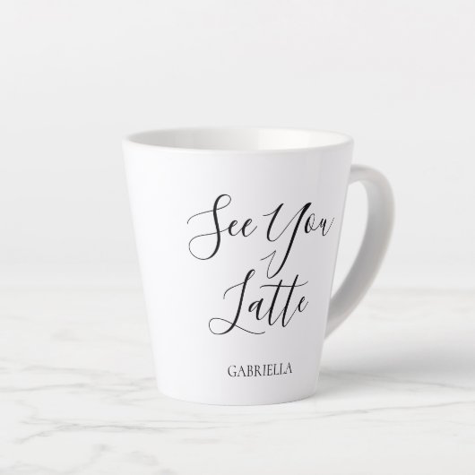 Moderne Doppelseiten sehen Sie Schwarz-weiß Milchtasse (Rechte Ecke)