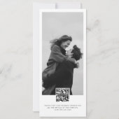 Moderne doppelseitige Lesezeichen-Foto-Hochzeitsan Save The Date (Rückseite)