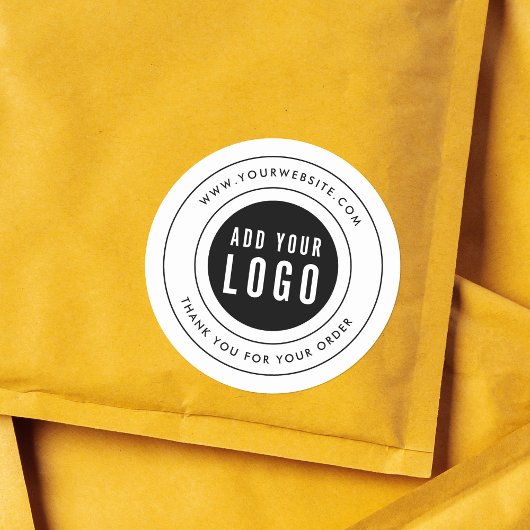 Moderne doppelte Grenze Hinzufügen Ihres Logos Vie Runder Aufkleber