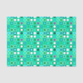 Moderne Dots, Aquaschattierungen, Türkis Seidenpapier (Vorderseite)