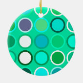 Moderne Dots - Aquatöne aus dem Mittelalter Keramik Ornament (Hinten)