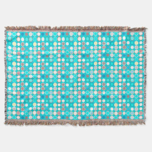 Moderne Dots aus dem Mittelalter - Türkis mit Mult Decke