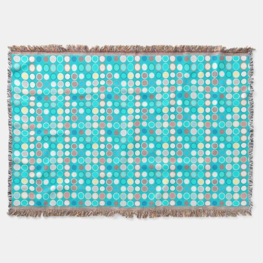 Moderne Dots aus dem Mittelalter - Türkis mit Mult Decke (Vorderseite)