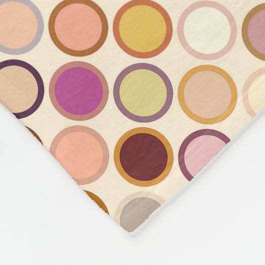 Moderne Dots - beige & neutral Fleecedecke (Ecke)