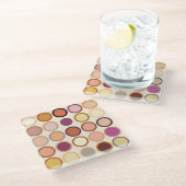 Moderne Dots - beige & neutral Glasuntersetzer (Schrägansicht)