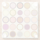 Moderne Dots - beige & neutral Glasuntersetzer (Rückseite)
