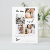 Moderne Dots Black Change of Address Foto Dankeskarte (Stehend Vorderseite)