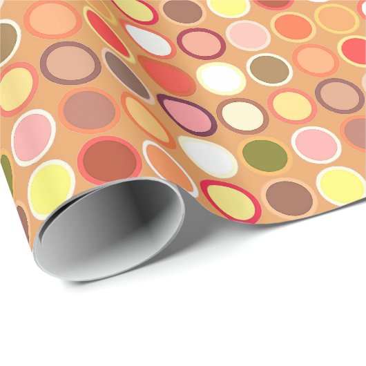 Moderne Dots - braun & vielseitig Geschenkpapier (Rolleneckpunkt)
