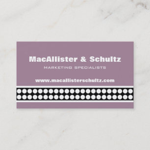 Moderne Dots Business Card, Lavendel Visitenkarte