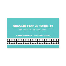 Moderne Dots Business Card, Türkis