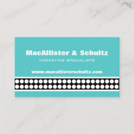 Moderne Dots Business Card, Türkis Visitenkarte