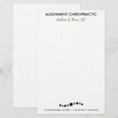 Moderne Dots Chiropractic Stationery Briefpapier (Vorne/Hinten)