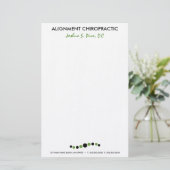 Moderne Dots Chiropractic Stationery Briefpapier (Stehend Vorderseite)