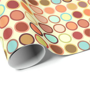 Moderne Dots - Creme mit vielen verschiedenen Form Geschenkpapier