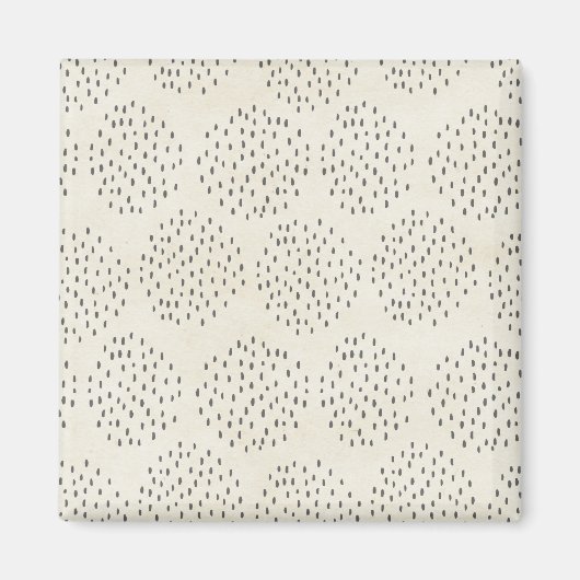 Moderne Dots Elfenbeinfarben und Schwarz Tiny Dot Magnet (Vorne)