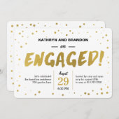 Moderne Dots Engagement Party oder Dusche Einladun Einladung (Vorne/Hinten)