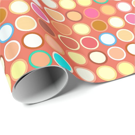 Moderne Dots - Terrakotta mit vielen verschiedenen Geschenkpapier (Rolleneckpunkt)