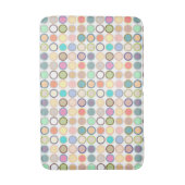 Moderne Dots - weiß mit Pastellfarben Badematte (Vorderseite Vertikal)