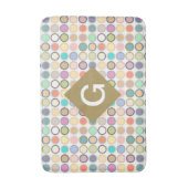 Moderne Dots - weiß mit Pastellfarben Badematte (Vorderseite Vertikal)