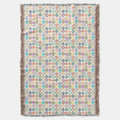 Moderne Dots - weiß mit Pastellfarben Decke (Vorderseite Vertikal)