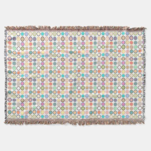 Moderne Dots - weiß mit Pastellfarben Decke (Vorderseite)