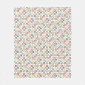 Moderne Dots - weiß mit Pastellfarben Fleecedecke (Vorderseite)