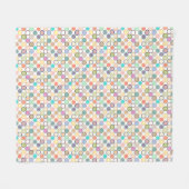 Moderne Dots - weiß mit Pastellfarben Fleecedecke (Vorderseite (Horizontal))