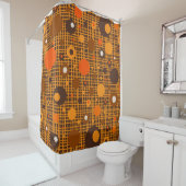 Moderne Dots Woven Muster braun orange Duschvorhang (Beispiel)